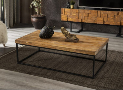 Table basse Loft Design Mobilier Table 120x80 Salon Table en bois Tables basses